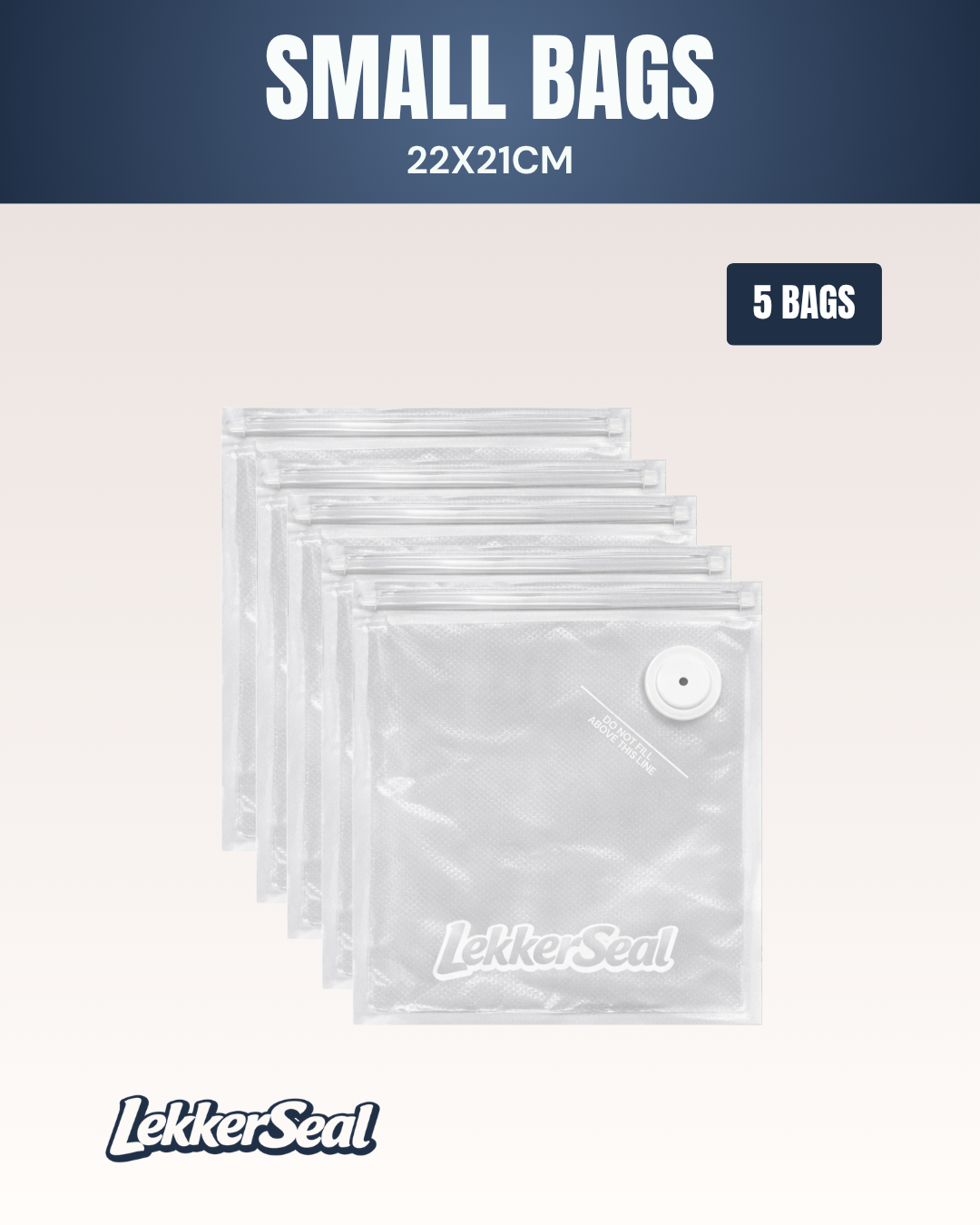 Reusable Vacuum Bags - Small (22x21cm)